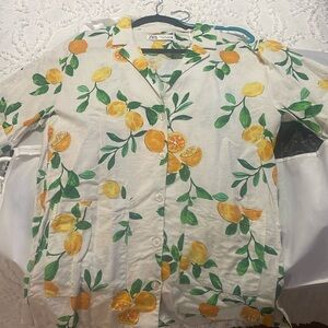 Linen button down blazer dress